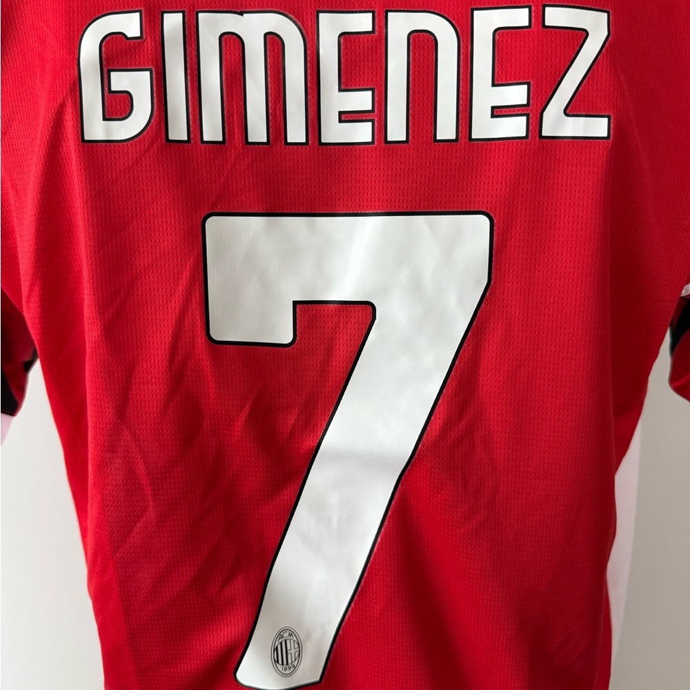 Santiago Gimenez #7 AC Milan New Men’s Serie A Puma Home Soccer Jersey - Picture 8 of 10